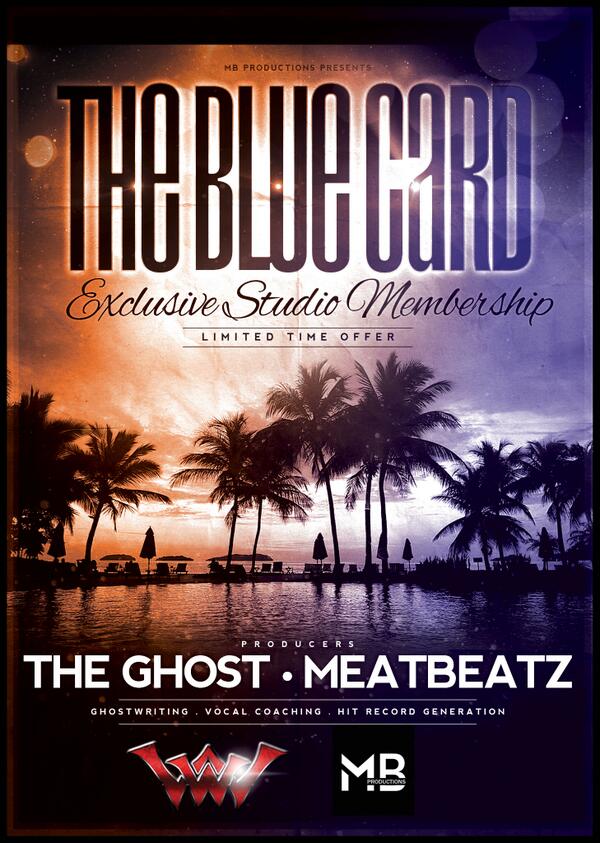 MBProOfficial's tweet photo. The Blue Card is an Exclusive Studio Membership available only in July. #mbpro #meatbeatz #watsupwatsup #rellyrellz http://t.co/5chGEszv0l