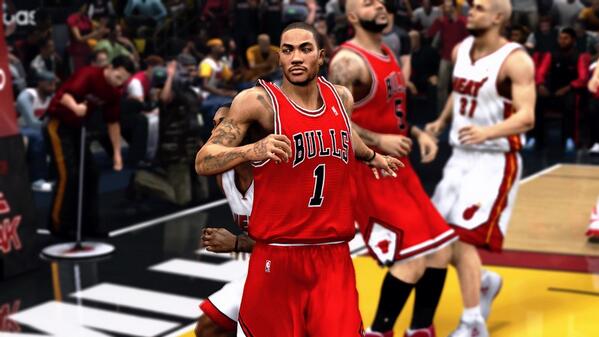 NBA2KK's tweet photo. Who else is glad #DRose is back in 2k? http://t.co/hzaqSwObQ9