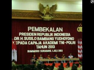 Pembekalan oleh Presiden RI kepada perwira muda TNI-Polri