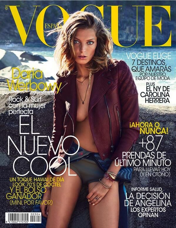 StreetersUSA's tweet photo. Hairstylist @RitaMarmor styles a beach-bound #DariaWerbowy for @VogueSpain http://t.co/zlI9y4ofaX http://t.co/HbzgnH8ANl