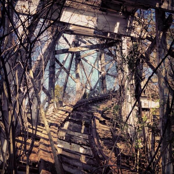 abandoned wooden rollarcoaster