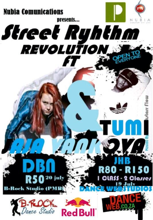 Tumi and Jaja from IAmMe Dance Crew doing a workshop together courtesy of Nubia Communications.