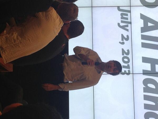 zynga's tweet photo. The energy was high and positive at Zynga's all-hands meeting where we welcomed our new CEO Don Mattrick! #letsplay http://t.co/zlDACvKntz