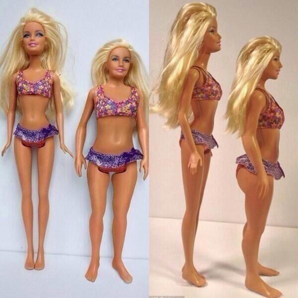 barbie real measurements