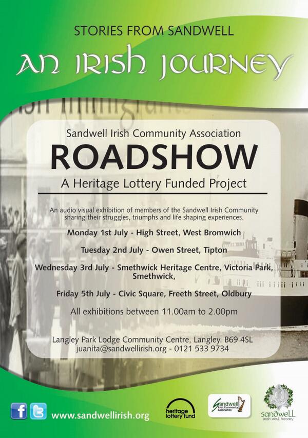 SandwellIrish1's tweet photo. Smethwick Heritage Centre between 11am and 2pm http://t.co/vQKjoBl6sD