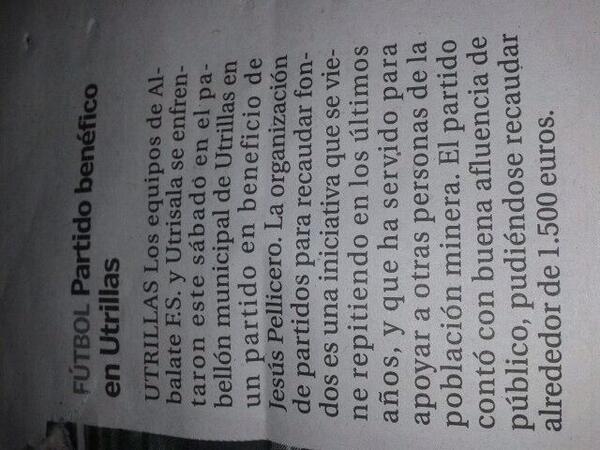 _UTRISALA_'s tweet photo. Gracias a todos por vuestra colaboracion http://t.co/ZxQ4pkyeLw