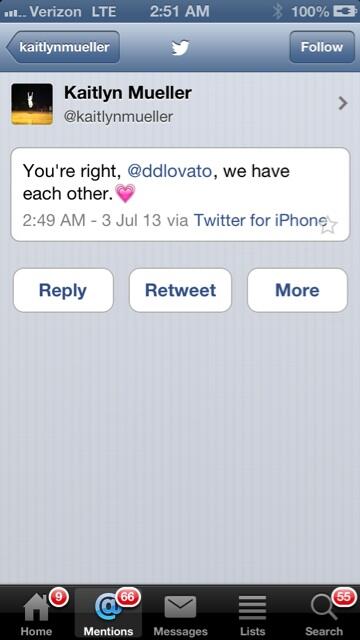 Makes me want to cry in a happy way. I love the relationship I have with my Lovatics.. You are all my lifesavers..!!