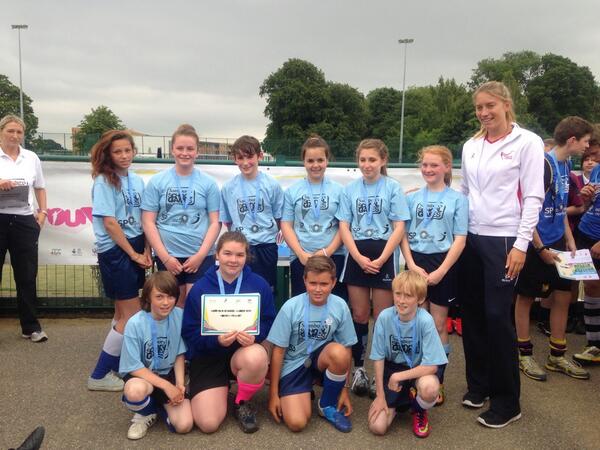 Wayland_PE's tweet photo. Breckland finish 2nd in @NorfolkSchGames mixed Hockey. 9 out of the 10 players from Wayland Academy. http://t.co/FRrA8sTfwM