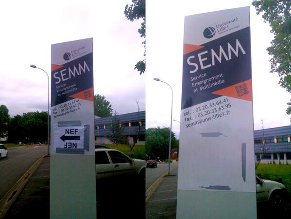 Hé <a href="/La_NEF/">La NEF</a> ! La prochaine fois demandez l'autorisation... Les traces de gaffer ne partent pas >:( cc <a href="/TELECOMLille1/">Acquiring Dough</a>