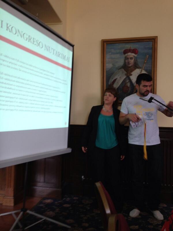 pljs_org's tweet image. Giedre Kazlauskaite ir Kestas Pikunas, kartu su kadencija baigusia PLJS Valdyba, pristato veiklos ataskaita #PLJK14