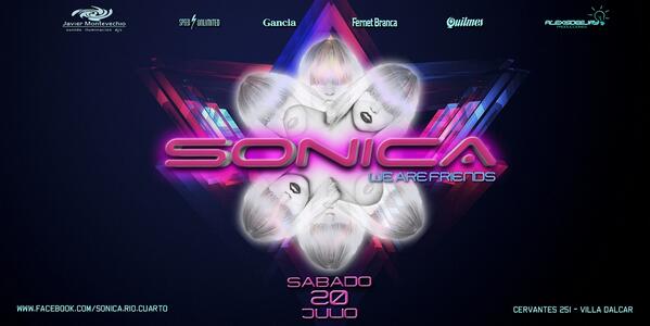SONICARioCuarto's tweet photo. JULIO ‖‖ DIA del AMIGO ‖‖ BEST PARTY EVER!  ► SONICɅ "We Are Friends"
Sabado 20 de Julio :: Anticipadas en Venta http://t.co/cM2veknciV