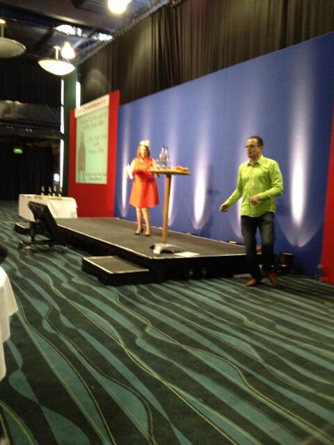 VeronicaPullen's tweet image. Me on stage at the Reebok Stadium this afternoon saving 600+ small biz owners from Twitter poverty :-) #BottysEC