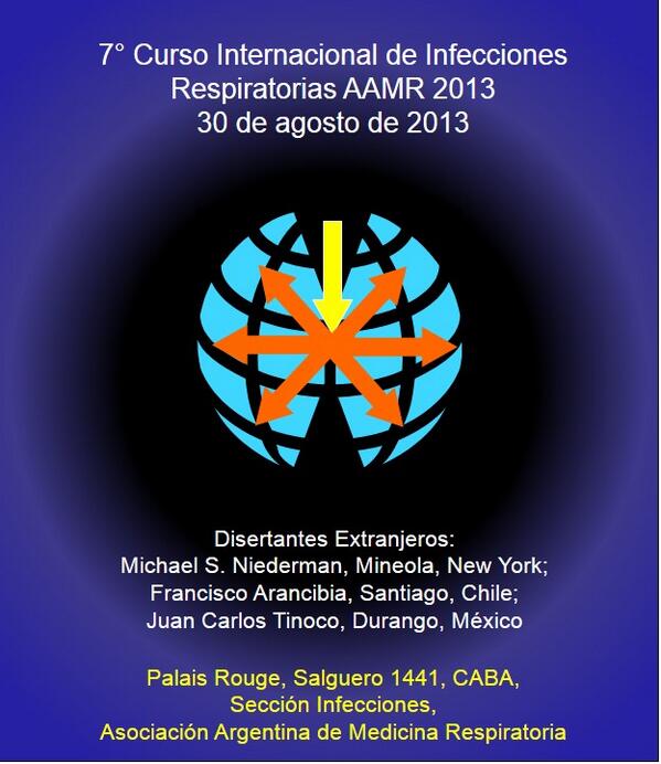 AAMRargentina's tweet photo. 7° Curso Internacional de Infecciones Respiratorias http://t.co/hcuzNW7jd0