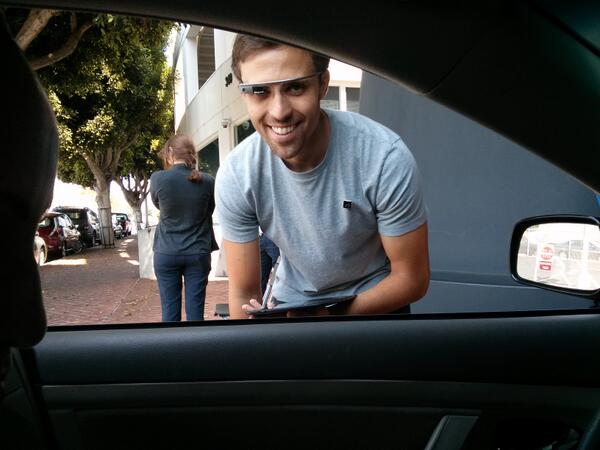 AskDrDee's tweet image. Now @Google with @drsyb for her #projectglass fitting.