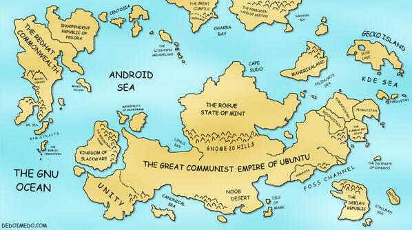 Sc0rian's tweet photo. ahhh finally a map I can understand. #linux http://t.co/2kn1gXXDjn