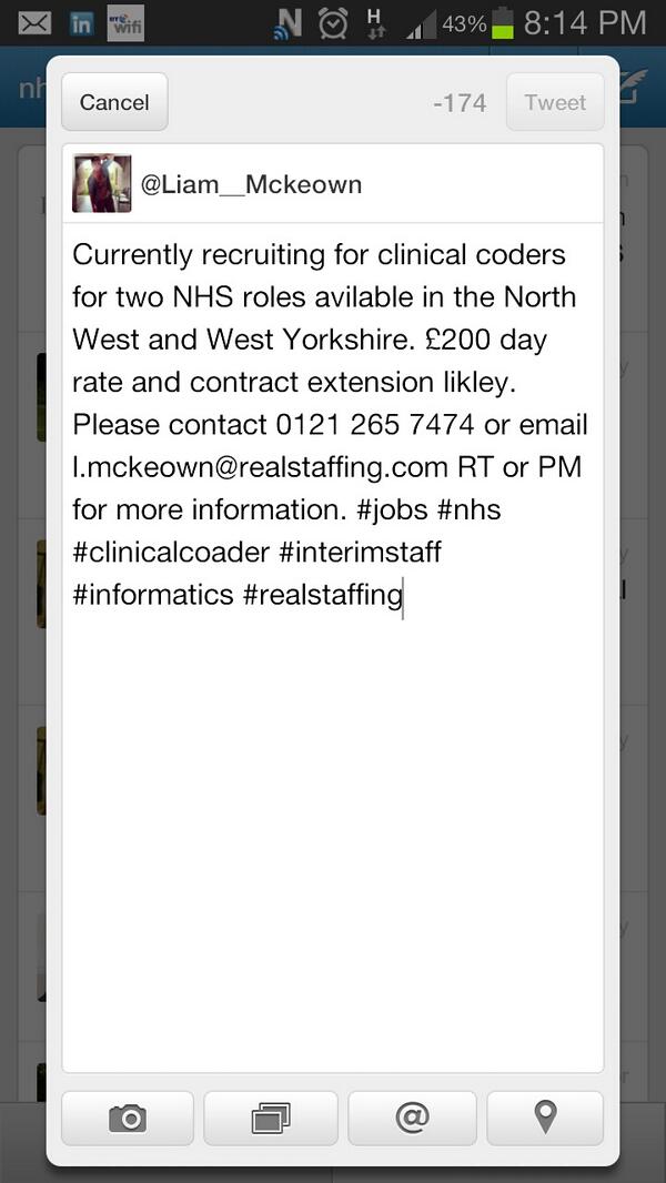 Liam__Mckeown's tweet image. Clinical coders needed!!!     #nhs #clinicalcoder #jobs #contract #interim #realstaffing