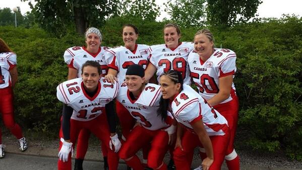 All the Riot girls representing in their Team Canada jerseys!