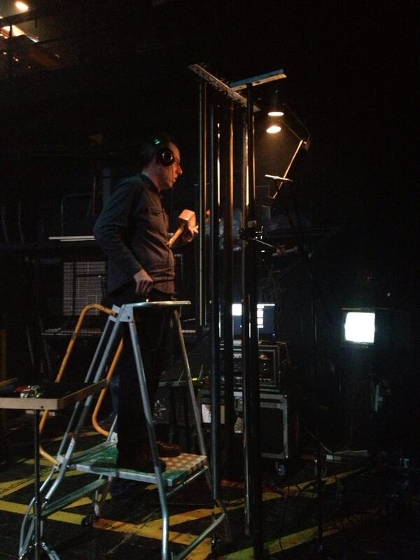 AOBOPercussion's tweet photo. Tosca @OperaAust : a symphony of bells! Allan backstage with an array of real and digital bells. http://t.co/wzXcq1R6p6