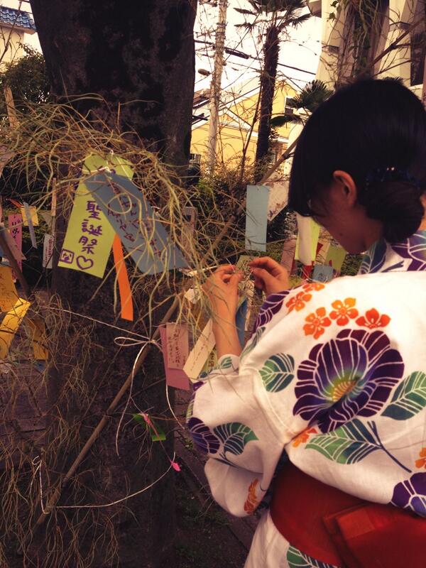 Musaon2013's tweet photo. 七夕フェスティヴァルまであと３０分！！浴衣美人が登場しました！ http://t.co/g6idSgNKeC