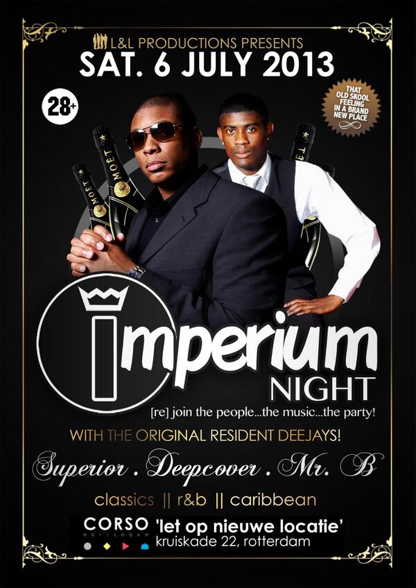 CorsoRotterdam's tweet photo. Imperium Night a.s. zaterdag @CorsoRotterdam http://t.co/zrz6LL2nq3