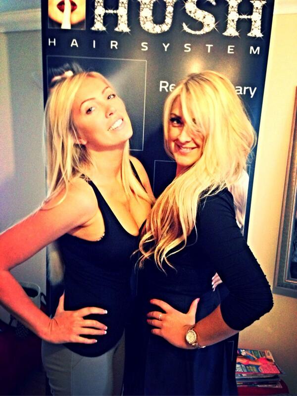 niknaksxxxx's tweet photo. @Aisleyne1 and I after her @HushHairSystem fitting, contact Hush for details on the most fab method out there! Xx http://t.co/tpXTxkSKy2