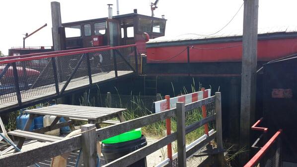 Recovering at a boat club today, on a boat no less.