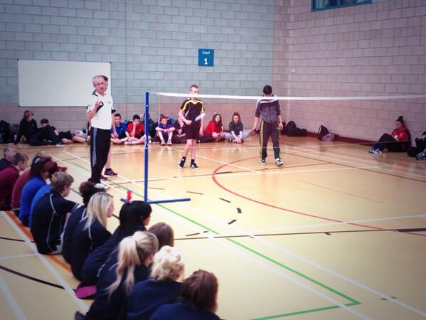 <a href="/BenfieldPE/">Benfield PE</a> sports leaders demonstrating their skill and badminton knowledge at the 2013 Sports Leadership Day