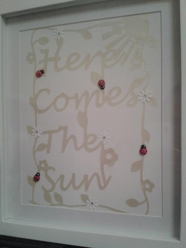 CuteButtonCraft's tweet image. Hand cut from one sheet of paper. Any song lyrics available. Your first dance maybe? Its the Beatles this time.....