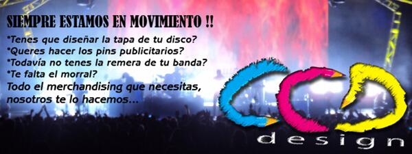 SIEMPRE ESTAMOS EN MOVIMIENTO! Diseñamos todo el #Merchandising para tu banda. #HagamosRuido juntos <a href="/MovimientoRuido/">Movimiento del Ruido</a>