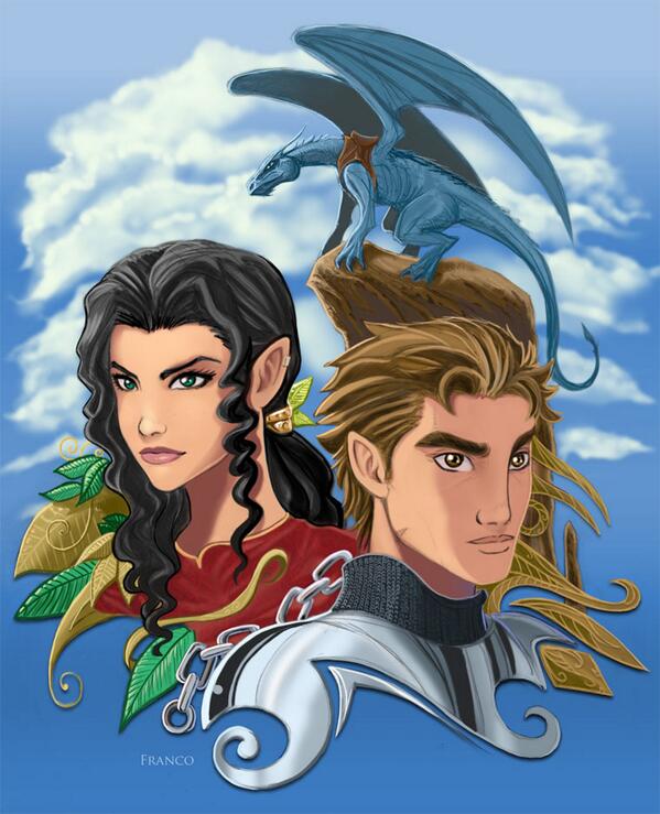 Christopher Paolini on Twitter: "Fan art #35 — Eragon, Arya, and Saphira: