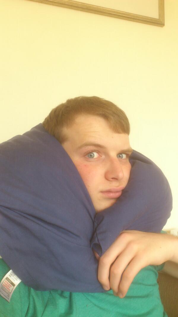 Pulled a muscle in my neck today so I've made myself a make-do neck brace #DoctorThomas