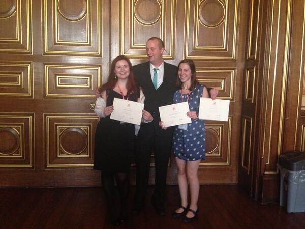 FutureWeek's tweet photo. A special team work and commitment award for FutureWeek' @NikitaHayden @crusey1986 @charlotteh07 http://t.co/WKx7q01dkx