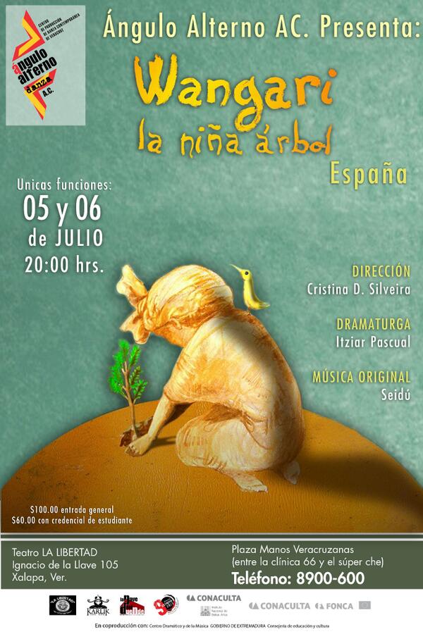 "Wangari la niña árbol" facebook.com/events/6099390…  #xalapa #teatro #danza