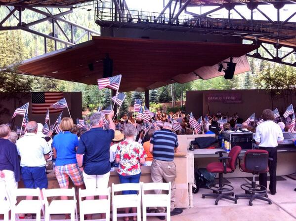 DallasSymphony's tweet image. Some flag waving underway... #BravoVail