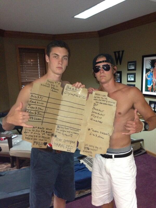 AdamBevil's tweet photo. @amart221 @wimetime1 are the first ones on the board in the infamous beer Olympics! http://t.co/glEFgJ3Mor
