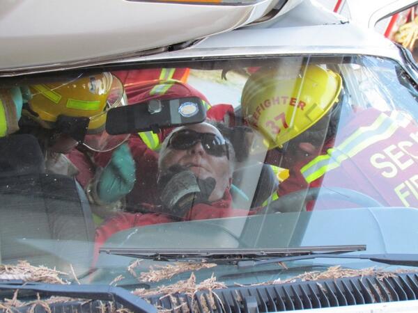SVFDtraining's tweet photo. Training hard prepares us for real life.. Multiple vehicle accident with patient entrapment scenario.. http://t.co/CbEwCbTuVU