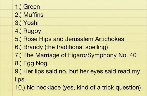 NilesCraneBot's tweet photo. Here are the quiz answers. Congrats again to @J_Sorby, who has chosen "An Affair to Forget" as his prize! En Garde! http://t.co/hFoIPvQjq7
