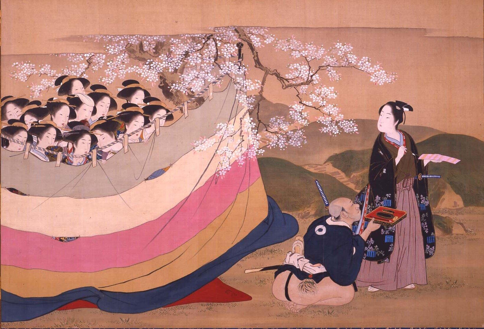 【真作】絵画　太田正弘　日本画4号　花咲く湖畔　春の海と桜　共シール　V128 太田記念美術館 Ota Memorial Museum of Art on X: 