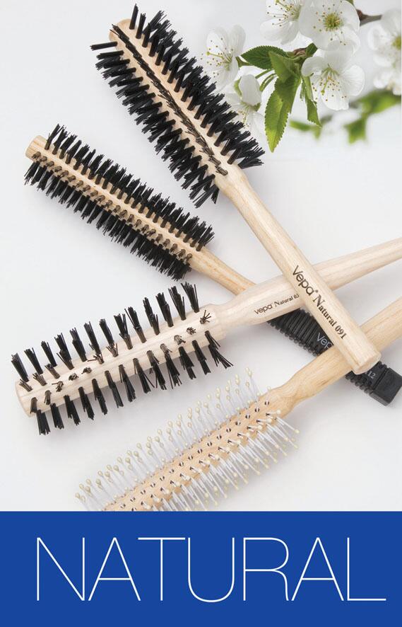 Vepa Natural serisindeki farklı çaptaki fırçalar ve kıl dizilimleri saçınıza  şekil vermenizde kolaylık sağlar