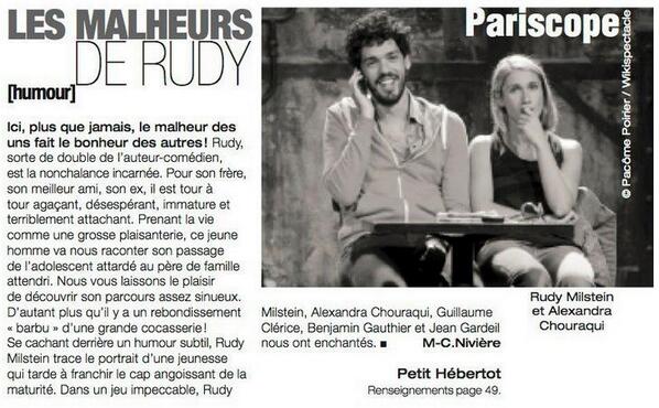 GOtheatres's tweet photo. LES MALHEURS DE @RudyMilstein  @AuPointVirgule (Grand/Montparnasse) - merc.-sam. 20h - http://t.co/4AkM2NiZy6 :) http://t.co/gc6RsnpFRJ