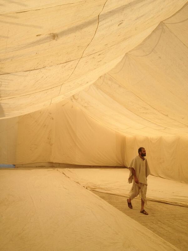 The tent is up! #MIFChopra