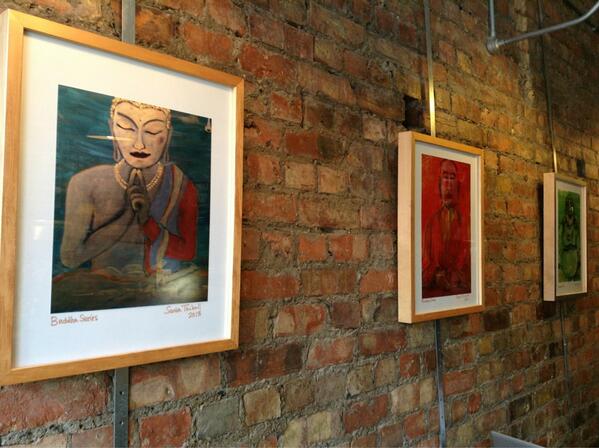 HandH_NWLondon's tweet photo. We are happy to welcome a new artist in our shop! Come in to check out Sandra Turnbull's 'Buddha Series'. #lovelyart http://t.co/L2Es7PrJ59