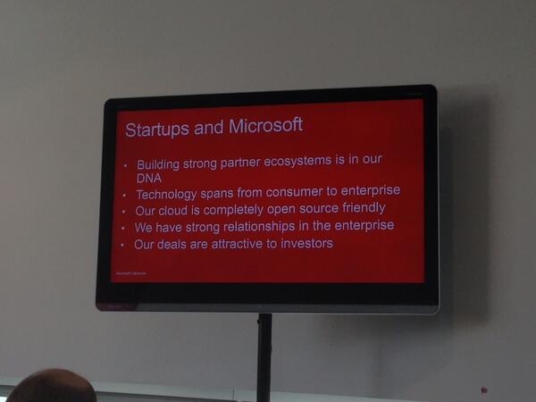 crowdlinker's tweet photo. 'Startups are changing the world' @microsoft @rahulsood @startupfest http://t.co/Ml2Rr1W2YW