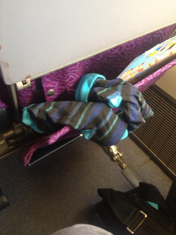 .@VuelingClients Thenwe finally board and even find someone else's socks (from theprevious flight?) on our seat.