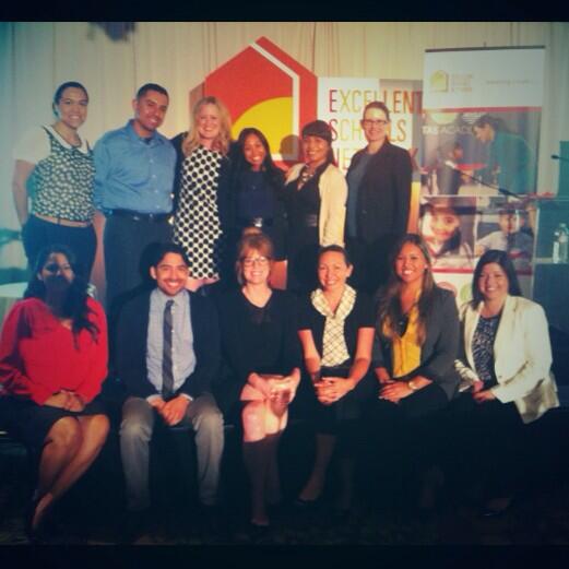 EquitasAcademy's tweet photo. The Equitas team posing with our ESN banner! #ESNSummit http://t.co/ZNAl351sph