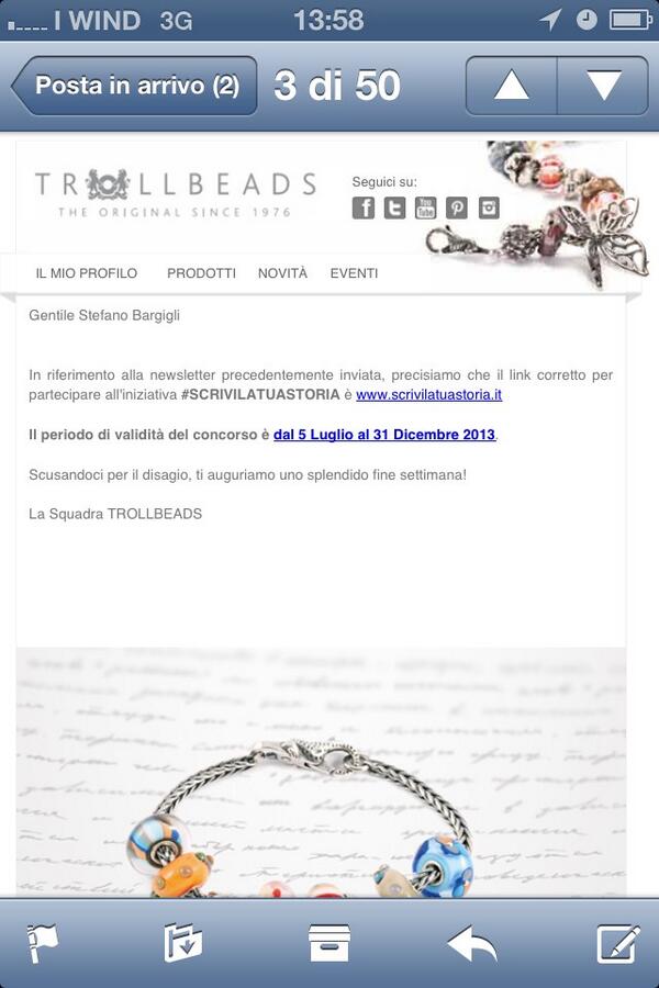 StefanoBargigli's tweet photo. Come fai a non innamorartene?? @TrollbeadsItaly #scrivilatuastoria http://t.co/mDtrhecGdl