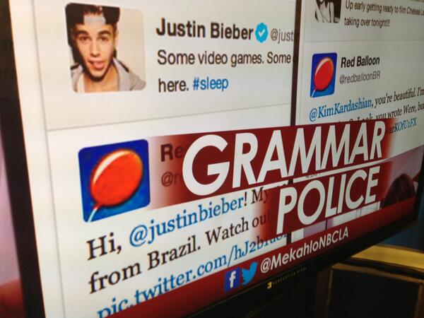 MekahloNBCLA's tweet image. The grammar police are watching celebrities on Twitter. I'll show you what they've caught. @TODAY_inLA 5:15am pt