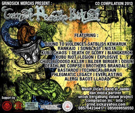 Coming Soon @GrindsickMerchs Compilation "Tanah Pusako Bertuah" vomiting Band-Band Ganas dr Jambi #jcginfo