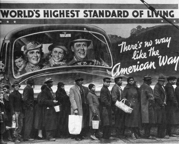 Thinglebead's tweet image. There's No Way Like The #American Way! - Photo by Margaret Bourke-White, 1937.  -  #TruthInImages #FactsOfLife