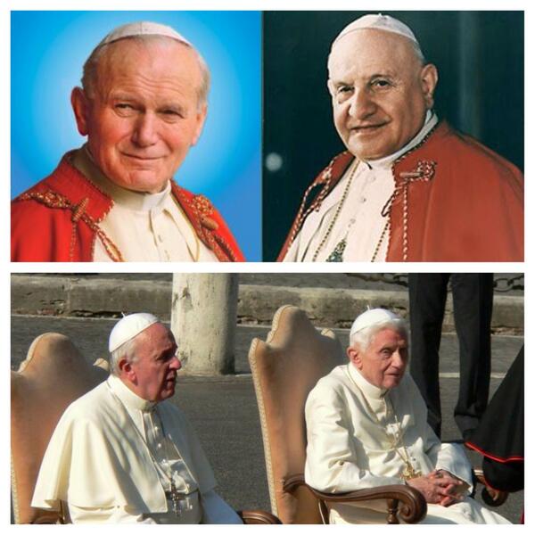 catolicos_es's tweet image. 5 de Julio de 2013: &quot;el día de los cuatro Papas&quot; #LumenFidei